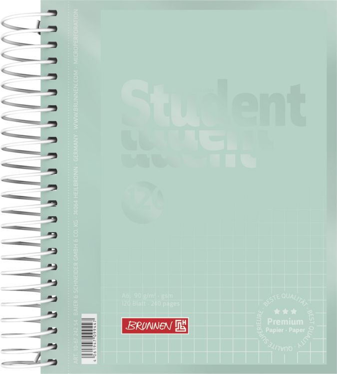 Produktbild: Brunnen Collegeblock A6 120 Blatt kariert Premium