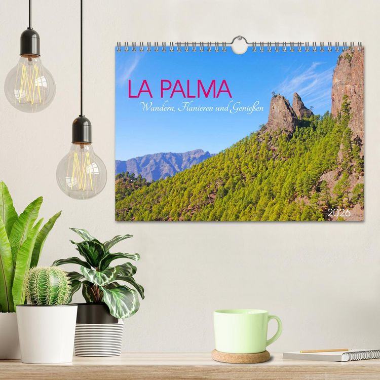 Produktbild: La Palma. Wandern, Flanieren und Genie&szlig;en (Wandkalender 2026 DIN A4 quer), CALVENDO Monatskalender