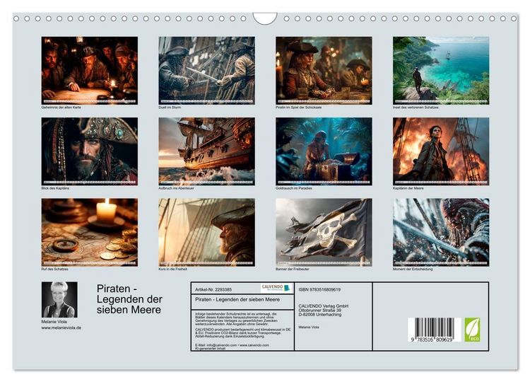 Produktbild: Piraten - Legenden der sieben Meere (Wandkalender 2027 DIN A3 quer), CALVENDO Monatskalender