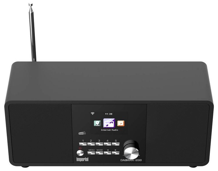 Produktbild: Imperial Dabman i200 V2 Internet Tischradio DAB+, UKW, Internet AUX, USB, LAN, Internetradio Schwarz