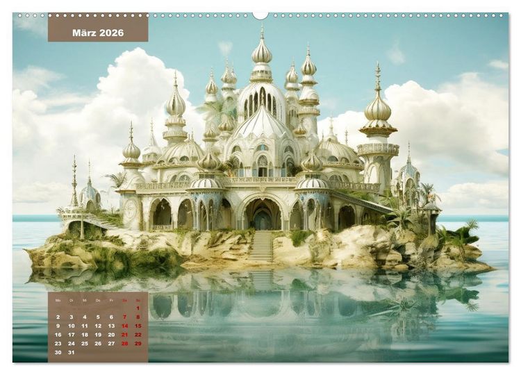 Produktbild: Exotische Pal&auml;ste (hochwertiger Premium Wandkalender 2026 DIN A2 quer), Kunstdruck in Hochglanz