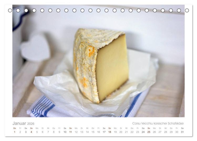 Produktbild: Der K&auml;sekalender Edel und lecker (Tischkalender 2026 DIN A5 quer), CALVENDO Monatskalender