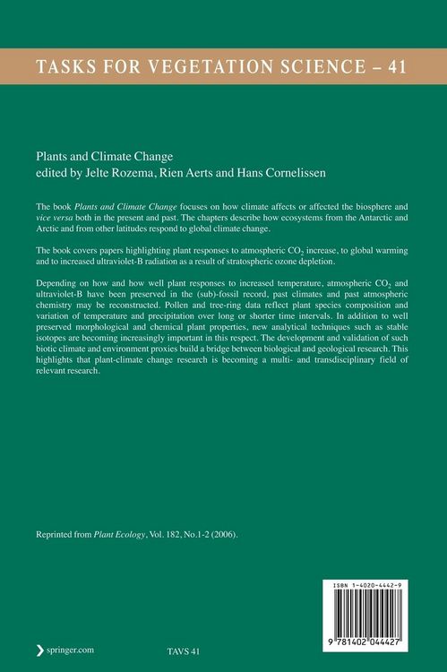 Produktbild: Plants and Climate Change