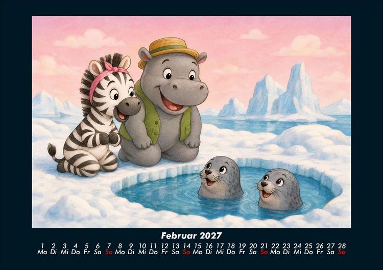 Produktbild: Zara & Sash in der Polarwelt 2027 Fotokalender DIN A4