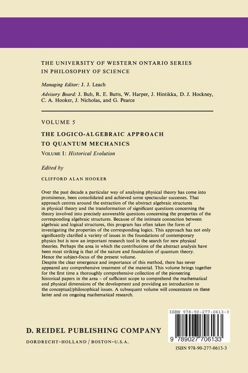 Produktbild: The Logico-Algebraic Approach to Quantum Mechanics