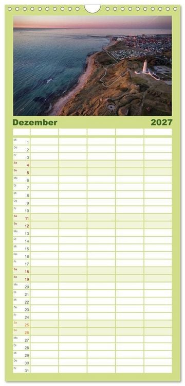 Produktbild: Familienplaner 2027 - D&auml;nemark - Mit dem Wohnmobil durch J&uuml;tland mit 5 Spalten (Wandkalender, 21 x 45 cm) CALVENDO