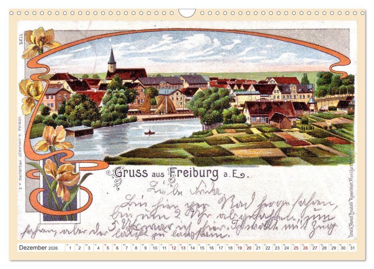 Produktbild: Gru&szlig; aus Freiburg an der Elbe (Wandkalender 2026 DIN A3 quer), CALVENDO Monatskalender