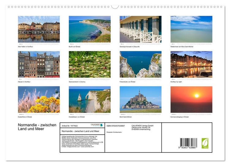 Produktbild: Normandie - zwischen Land und Meer (Wandkalender 2026 DIN A2 quer), CALVENDO Monatskalender