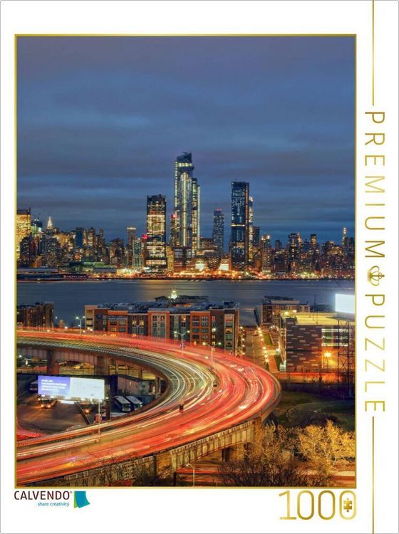 Produktbild: CALVENDO Puzzle Blick von New Jersey auf Hudson Yards | 1000 Teile Lege-Gr&ouml;&szlig;e 64x48cm Foto-Puzzle f&uuml;r gl&uuml;ckliche Stunden