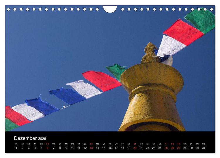 Produktbild: Bhutan 2026 - Land des Donnerdrachens (Wandkalender 2026 DIN A4 quer), CALVENDO Monatskalender
