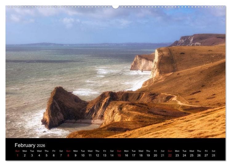 Produktbild: Jurassic Coast South England (High Quality Premium Wall Calendar 2026 DIN A2 landscape),CALVENDO 12 Month Wall Calendar