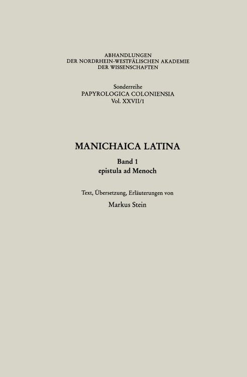 Produktbild: Manichaica Latina