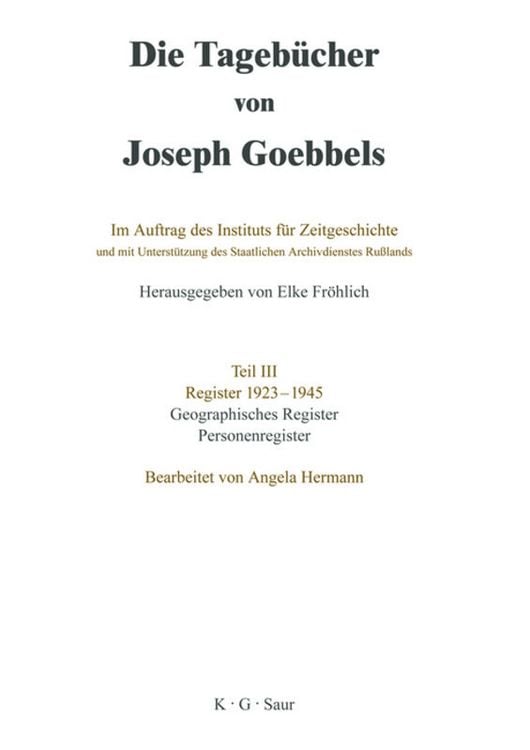 Produktbild: Geographisches Register und Personenregister