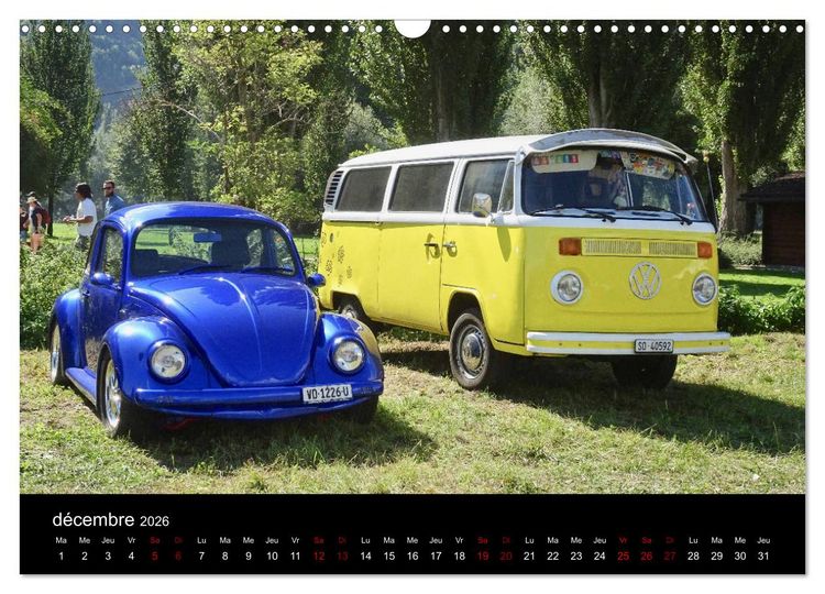 Produktbild: VOITURES VINTAGE (Calendrier mural 2026 DIN A3 vertical), CALVENDO calendrier mensuel