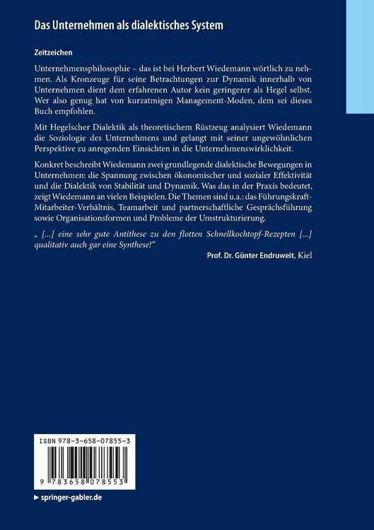 Produktbild: Das Unternehmen als dialektisches System