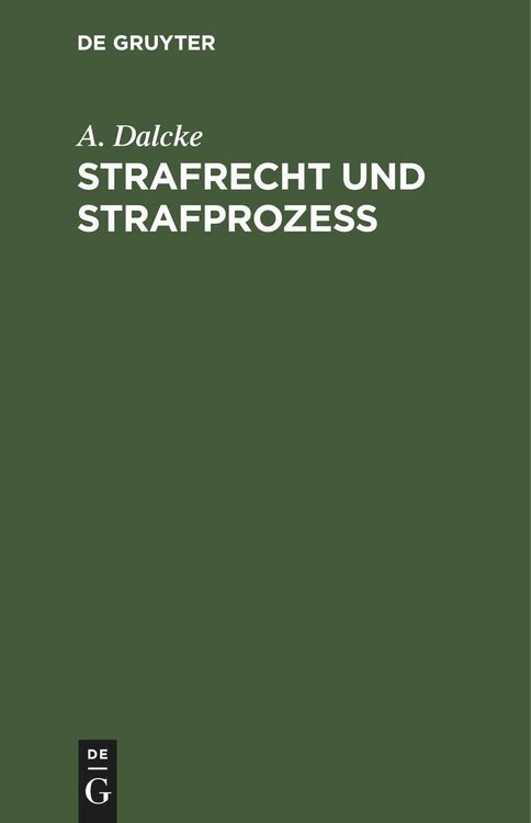 Produktbild: Strafrecht und Strafproze&szlig;