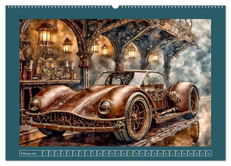 Produktbild: Mit Steampunk unterwegs (Wandkalender 2026 DIN A2 quer), CALVENDO Monatskalender