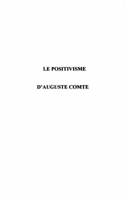 Produktbild: Positivisme d'auguste comte