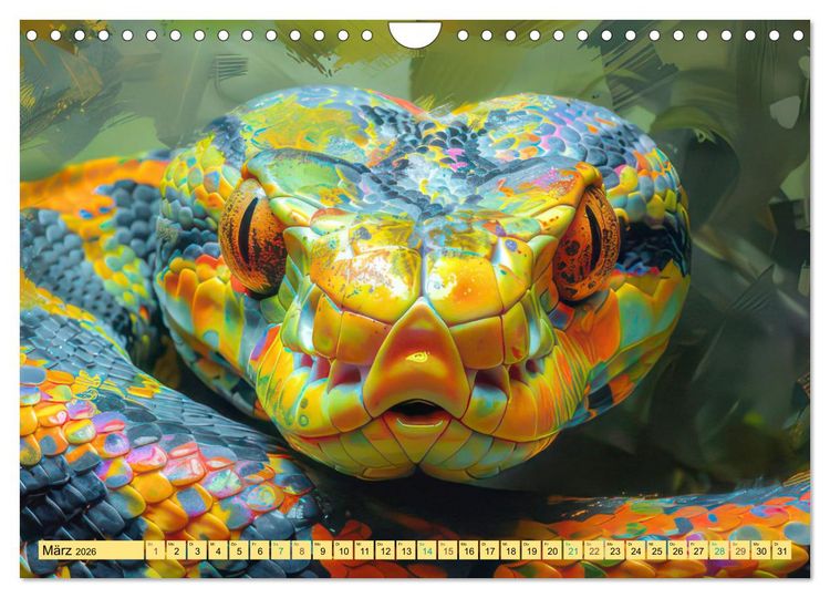 Produktbild: Tiere im Pop Art Kleid (Wandkalender 2026 DIN A4 quer), CALVENDO Monatskalender