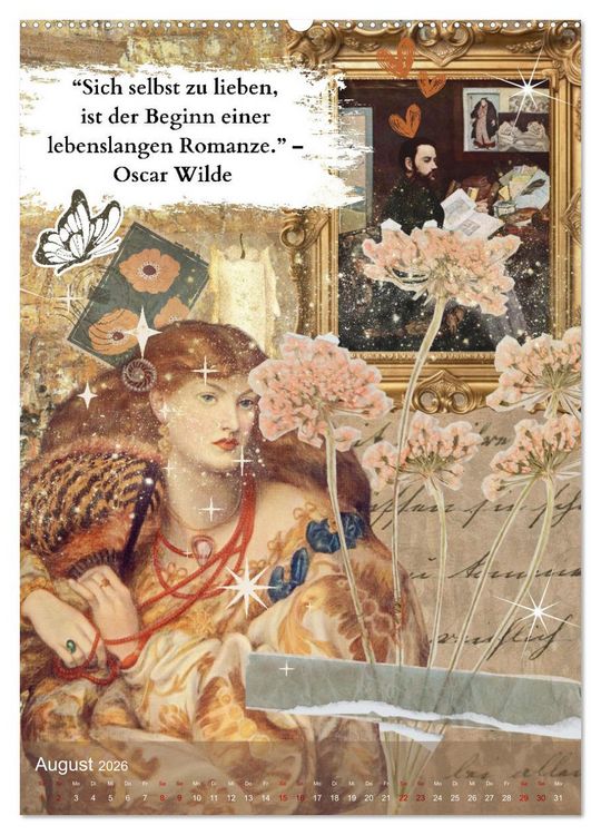 Produktbild: Vintage Vibes &ndash; Frauen, Kunst und Worte (Wandkalender 2026 DIN A2 hoch), CALVENDO Monatskalender