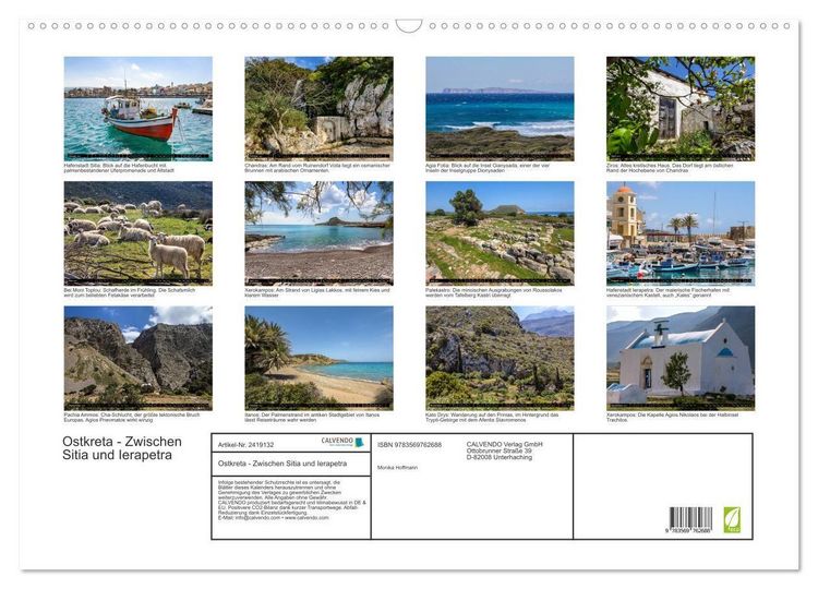 Produktbild: Ostkreta - Zwischen Sitia und Ierapetra (Wandkalender 2027 DIN A2 quer), CALVENDO Monatskalender