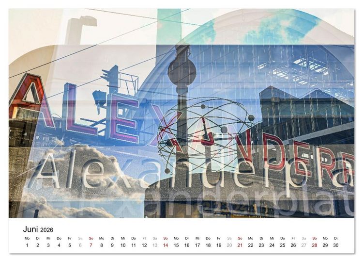 Produktbild: Berlin &ndash; Ikonen in Mehrfachbelichtung (Wandkalender 2026 DIN A4 quer), CALVENDO Monatskalender