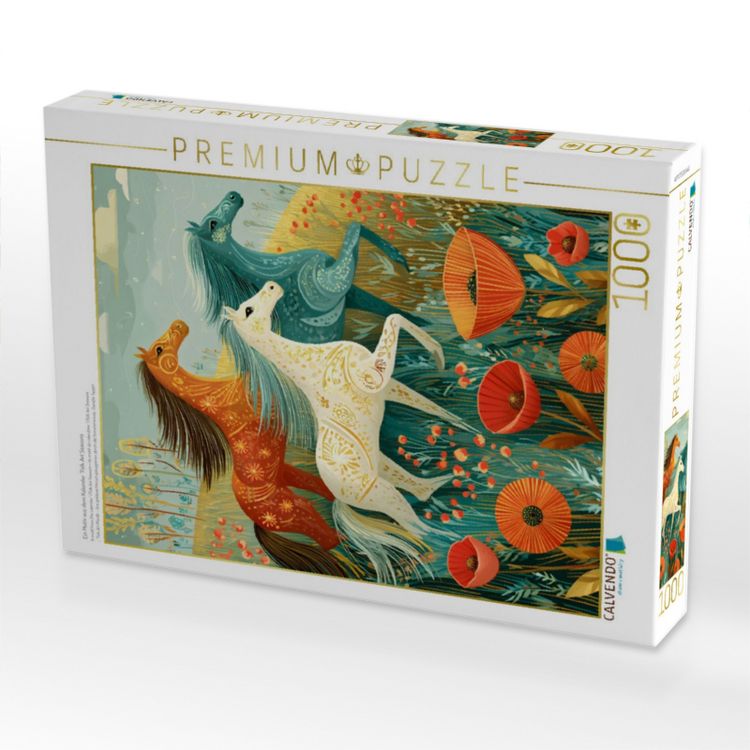 Produktbild: CALVENDO Puzzle Ein Motiv aus dem Kalender "Folk Art Seasons | 1000 Teile Lege-Gr&ouml;&szlig;e 64x48cm Foto-Puzzle f&uuml;r gl&uuml;ckliche Stunden
