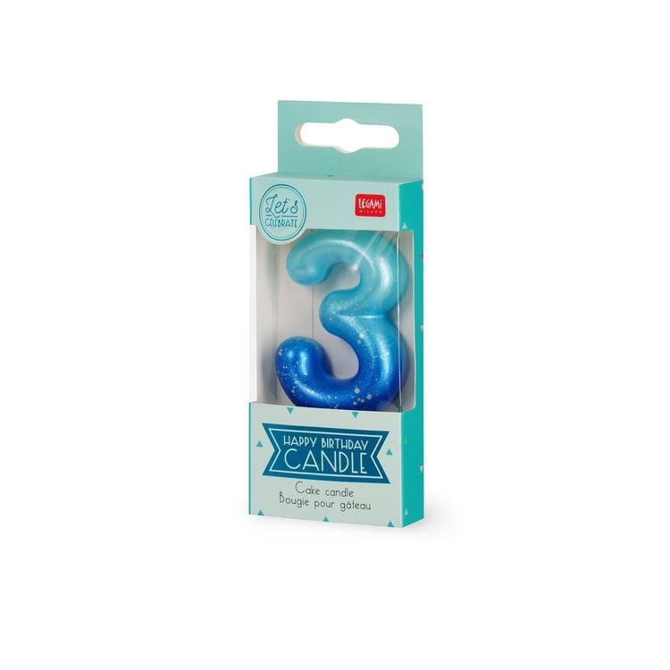 Produktbild: Legami Geburtstagskerze - Happy Birthday - Blau - 3