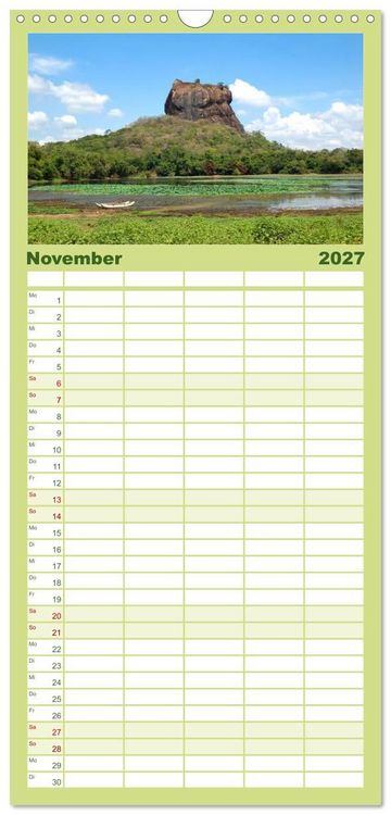 Produktbild: Familienplaner 2027 - Sri Lanka mit 5 Spalten (Wandkalender, 21 x 45 cm) CALVENDO