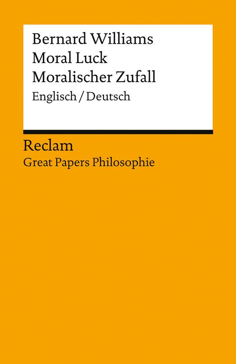Produktbild: Moral Luck / Moralischer Zufall