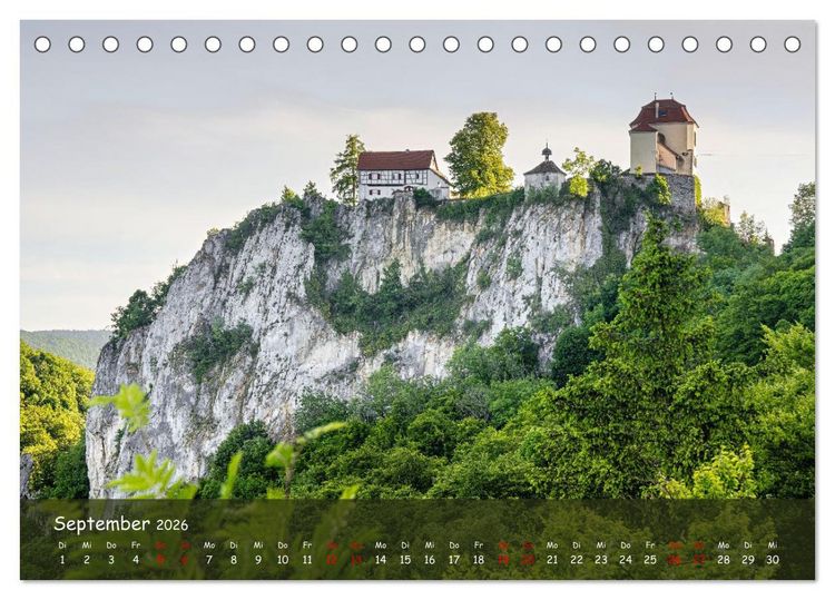 Produktbild: Festungen und Schl&ouml;sser auf der Schw&auml;bischen Alb (Tischkalender 2026 DIN A5 quer), CALVENDO Monatskalender