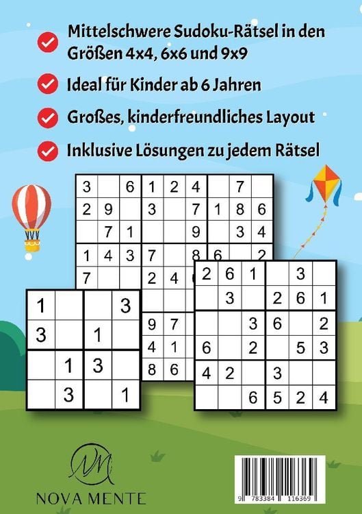 Produktbild: Sudoku Denkspa&szlig; f&uuml;r Kinder ab 6 Jahren