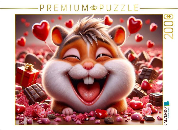 Produktbild: CALVENDO Puzzle Verspielte Hamsterliebe im Reich der S&uuml;&szlig;igkeiten | 2000 Teile Lege-Gr&ouml;&szlig;e 90x67cm Foto-Puzzle f&uuml;r gl&uuml;ckliche Stunden