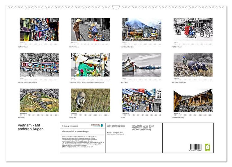 Produktbild: Vietnam - Mit anderen Augen (Wandkalender 2026 DIN A2 quer), CALVENDO Monatskalender
