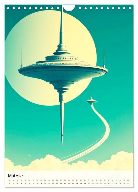 Produktbild: Retro Sci-Fi - Aufbruch zu neuen Grenzen (Wandkalender 2027 DIN A4 hoch), CALVENDO Monatskalender