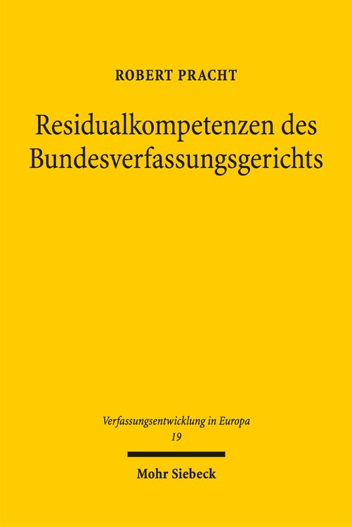 Produktbild: Pracht, R: Residualkompetenzen des Bundesverfassungsgerichts
