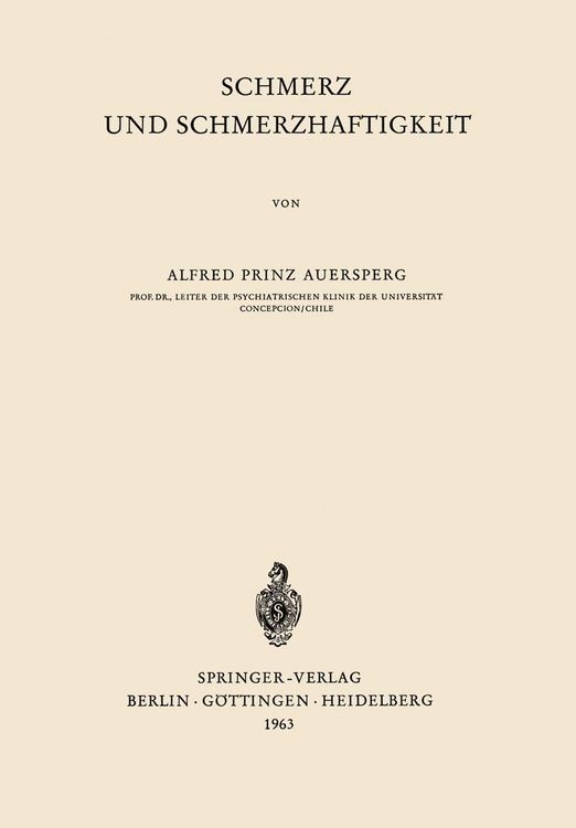 Produktbild: Schmerz und Schmerzhaftigkeit