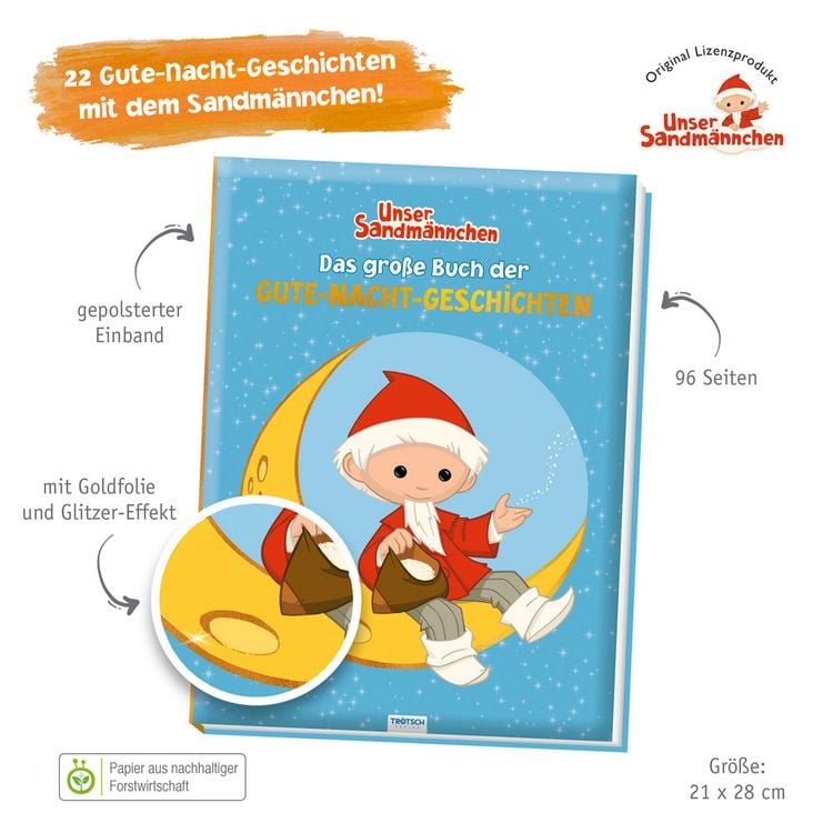 Produktbild: Tr&ouml;tsch Unser Sandm&auml;nnchen Das gro&szlig;e Buch der Gute Nacht Geschichten Vorlesebuch