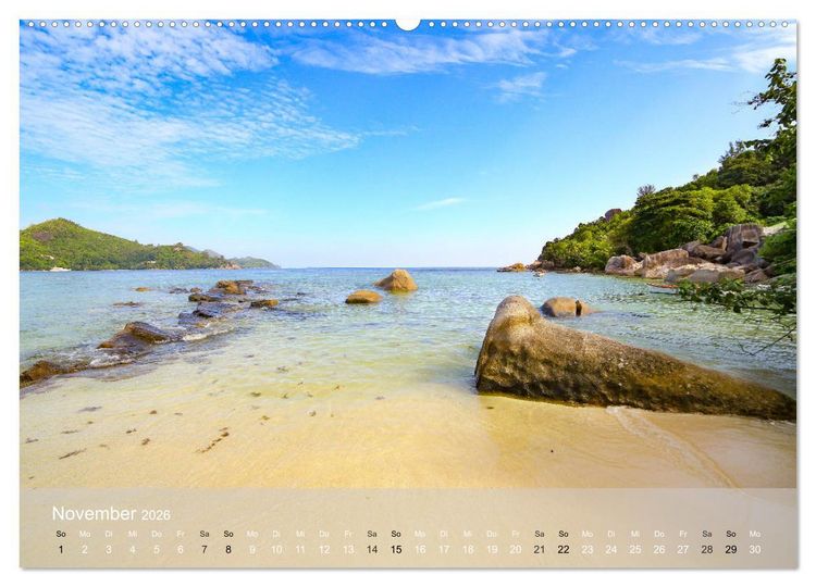 Produktbild: Seychellen - Paradis im indischen Ozean (hochwertiger Premium Wandkalender 2026 DIN A2 quer), Kunstdruck in Hochglanz