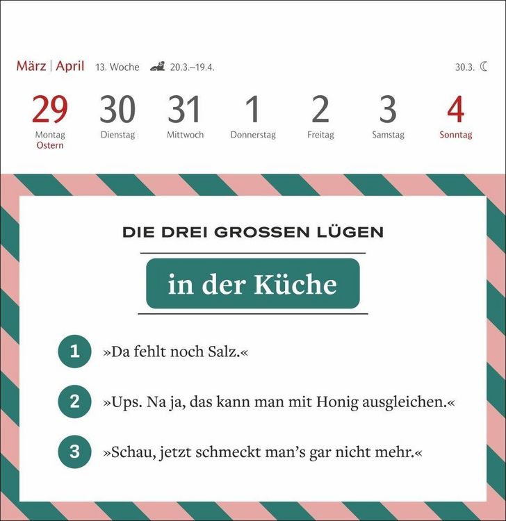 Produktbild: Die drei gro&szlig;en L&uuml;gen Premium-Postkartenkalender 2027 - 53 Postkarten mit am&uuml;santen Alltagsl&uuml;gen