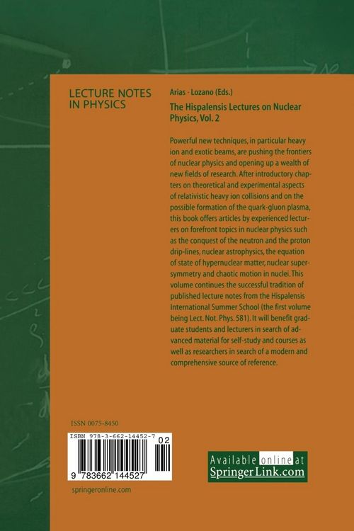 Produktbild: The Hispalensis Lectures on Nuclear Physics