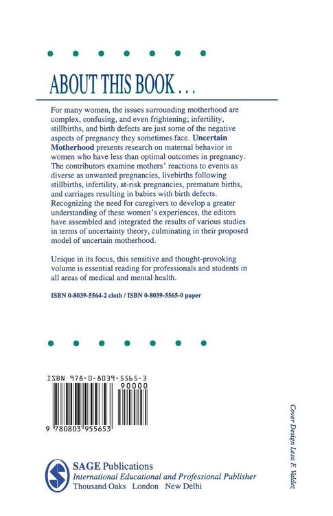 Produktbild: Uncertain MotherhoodNegotiating the Risks of the Childbearing Years