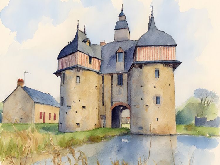 Produktbild: CALVENDO Puzzle Manoir de la Saucerie | 1000 Teile Lege-Gr&ouml;&szlig;e 64x48cm Foto-Puzzle f&uuml;r gl&uuml;ckliche Stunden