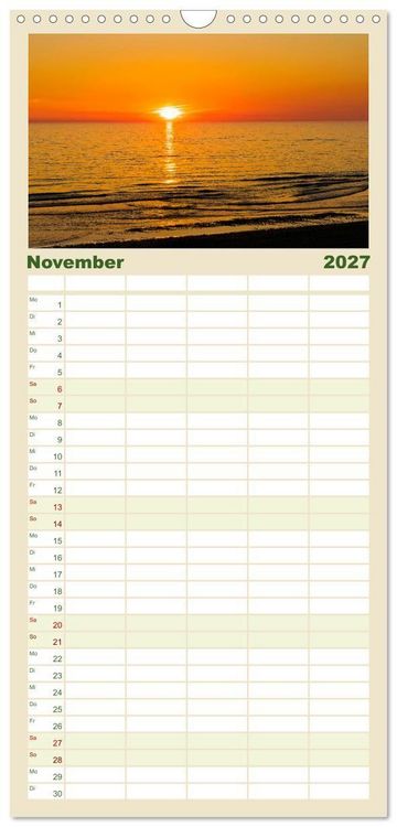 Produktbild: Familienplaner 2027 - Inselliebe Langeoog mit 5 Spalten (Wandkalender, 21 x 45 cm) CALVENDO