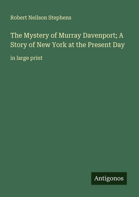 Produktbild: The Mystery of Murray Davenport; A Story of New York at the Present Day