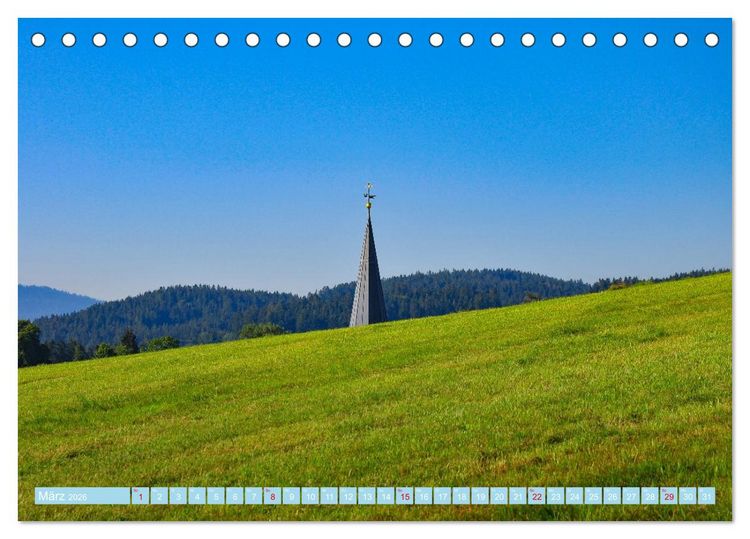 Produktbild: Kirchturmspitzen (Tischkalender 2026 DIN A5 quer), CALVENDO Monatskalender