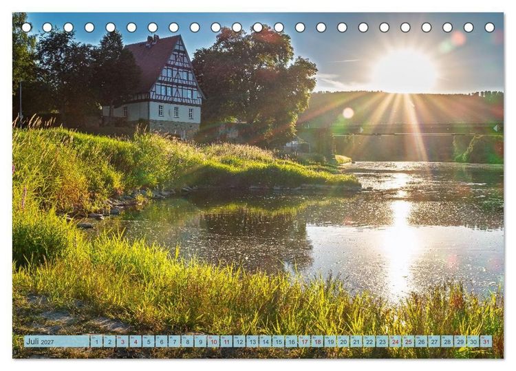 Produktbild: Die Obere Weser - Von Hannoversch M&uuml;nden bis Bad Karlshafen (Tischkalender 2027 DIN A5 quer), CALVENDO Monatskalender
