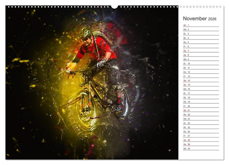 Produktbild: Downhill Explosion (hochwertiger Premium Wandkalender 2026 DIN A2 quer), Kunstdruck in Hochglanz