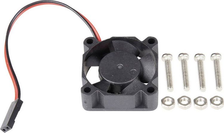 Produktbild: Joy-it SBC-FAN-303010 Aktiver L&uuml;fter Passend f&uuml;r (Entwicklungskits): Raspberry Pi&reg;, Rock Pi, Banana Pi Schwarz