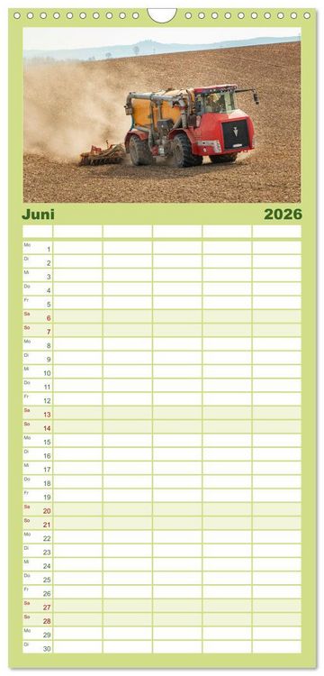 Produktbild: Familienplaner 2026 - Landtechnik im Einsatz mit 5 Spalten (Wandkalender, 21 x 45 cm) CALVENDO
